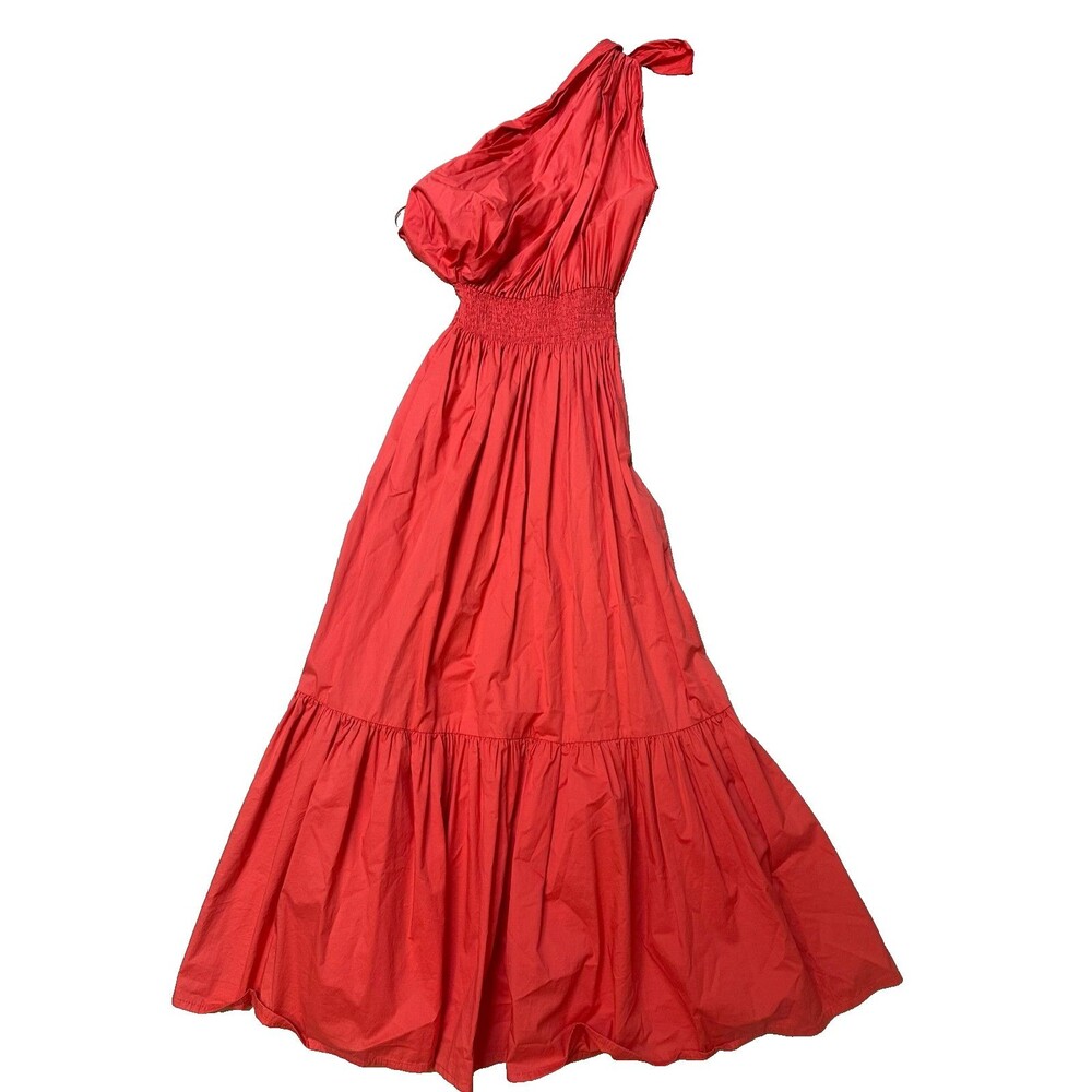 Monica Nera One Shoulder Maxi Dress Euro Summer Wedding Guest Glam M/L